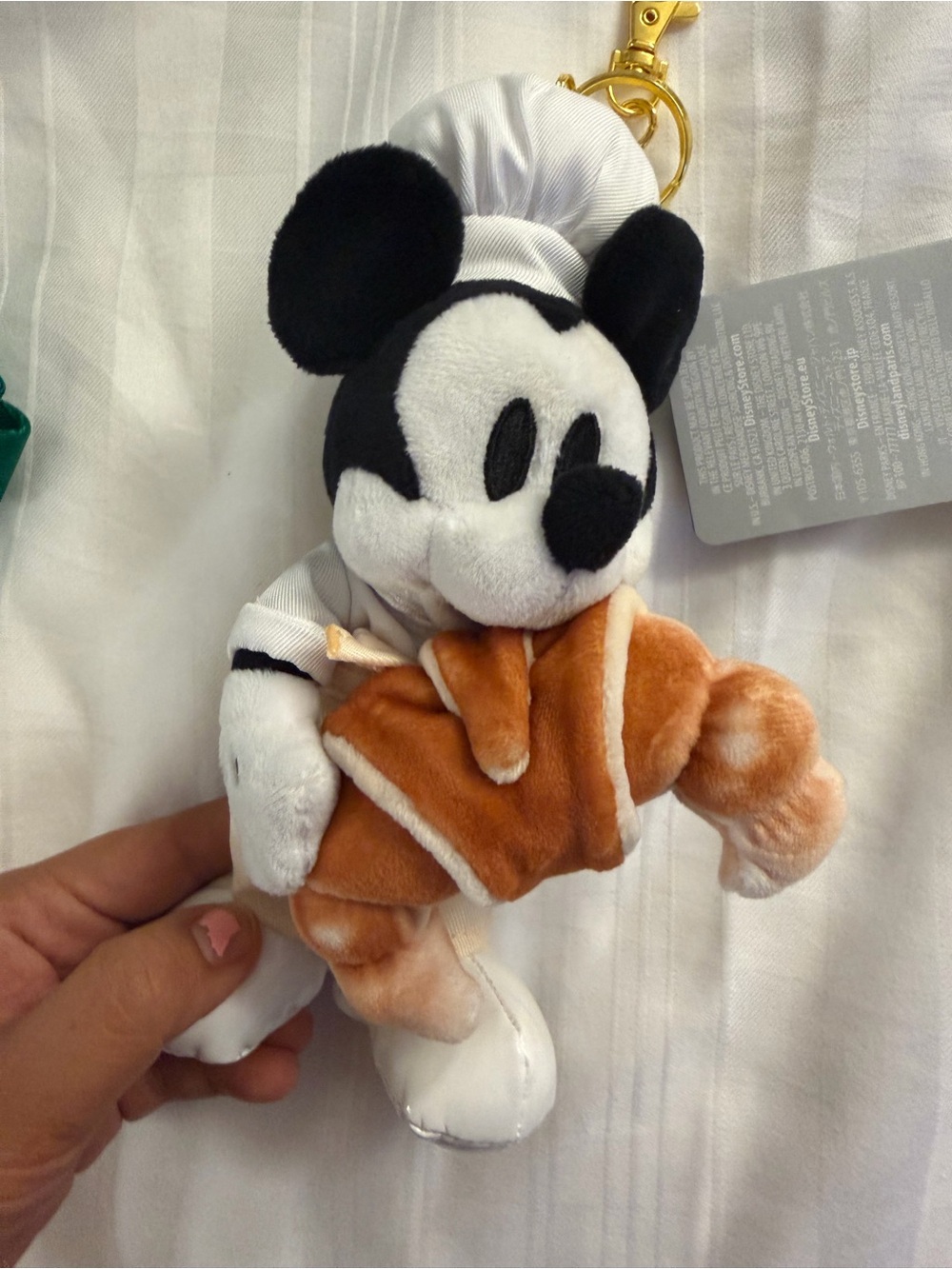 Disney chef Plush mickey mouse croissant Keychain